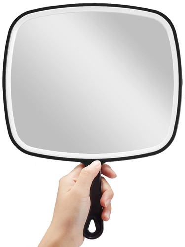 Hand mirror extra large black - mirror,,